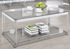 KALISTA 48" Wide Coffee Table with Acrylic Legs