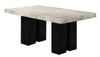 Clarice White Faux Marble Dining Table