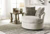 FAIRVIEW Beige 45" Wide Swivel Accent Chair