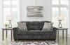 ZEKKI Gray Velvety Sofa & Loveseat