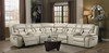 Pegasus Beige 7-PC Powered Reclining Sectional With USB