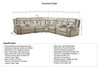 Pegasus Beige 7-PC Powered Reclining Sectional With USB
