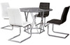 PROKTI Black & White 5 Piece Dining Set