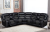 AVIATOR Black 115" Wide Reclining Sectional