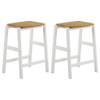 Hollis - Counter Stool (Set of 2) - Brown And White