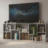 COLMER Light Gray 71" Wide x 35" Height Versatile TV Stand