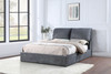 WISEMAN Gray Cloud Platform Bed with Pillow Headboard