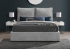 SISTINE Gray Plush Pillow Back Bed