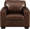 RUIZ Brown 38" Wide 100% Leather Chair