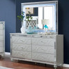 AZURA Silver 62" Wide Dresser & Mirror with LED Lighting