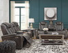 ERIKSON Gray Power Reclining Sofa & Loveseat