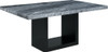 MARIYA 70" Wide Gray Marble Dining Table