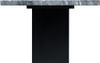 MARIYA 70" Wide Gray Marble Dining Table