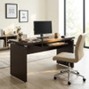 BRENNER Dark Brown 55" Wide x 28" Depth Computer Desk (RTA)