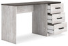 Shawburn - Home Office Desk - White / Dark Charcoal Gray