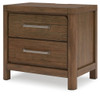 Cabalynn - Two Drawer Night Stand - Light Brown