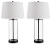 Wilmburgh - Clear / Bronze Finish - Glass Table Lamp (Set of 2)