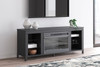 Cayberry - TV Stand With Fireplace - Black