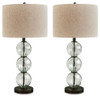 Airbal - Glass Table Lamp (Set of 2) - Clear / Black