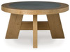 Brinstead - Light Brown - Oval Cocktail Table