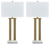 Coopermen - Gold Finish / White - Metal Table Lamp (Set of 2)