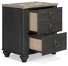 Nanforth - Two-tone - Two Drawer Night Stand