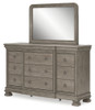 Lexorne - Dresser And Mirror - Gray