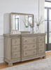 Lexorne - Dresser And Mirror - Gray