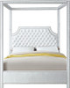 VALENCIA White Velvet Canopy Bed