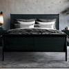 NIMES Black Sleigh Bed