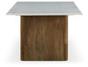 Isanti - Light Brown / White - Rectangular Cocktail Table