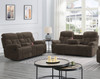 OVILLA Charcoal 86" Wide Reclining Sofa