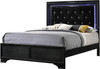 ALTANA Black Crushed Velvet Bedroom Set with LED Lights