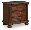 Lavinton - Brown - Three Drawer Night Stand