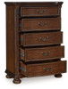 Lavinton - Brown - Five Drawer Chest