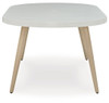 Seton Creek - White - Oval Dining Table With Umb Opt