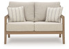 Hallow Creek - Loveseat With Cushion - Driftwood