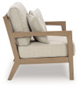 Hallow Creek - Loveseat With Cushion - Driftwood