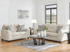 ZEKKI Beige Velvety 72" Wide Loveseat