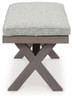 Hillside Barn - Gray / Brown - Bench With Cushion