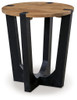 Hanneforth - Round End Table - Brown