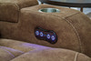 OCTAVO Brown 83" Wide Power Reclining Sofa