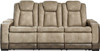 ALAMOS Brown Power Reclining Sofa & Loveseat