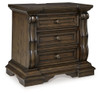 Maylee - Dark Brown - Three Drawer Night Stand