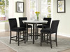 SAFIRE Black & White 5 Piece Counter Height Set