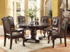 SALMA Dark Cherry 7 Piece Round Dining Set