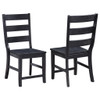 Newport - Ladder Back Dining Side Chair (Set of 2) - Black