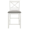 Hollis - X-Back Counter Height Dining Chair (Set of 2) - White And Light Gray