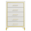 Lucia - 5-Drawer Bedroom Chest - White