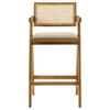 Kane - Woven Rattan Wood Bar Chair (Set of 2) - Light Walnut